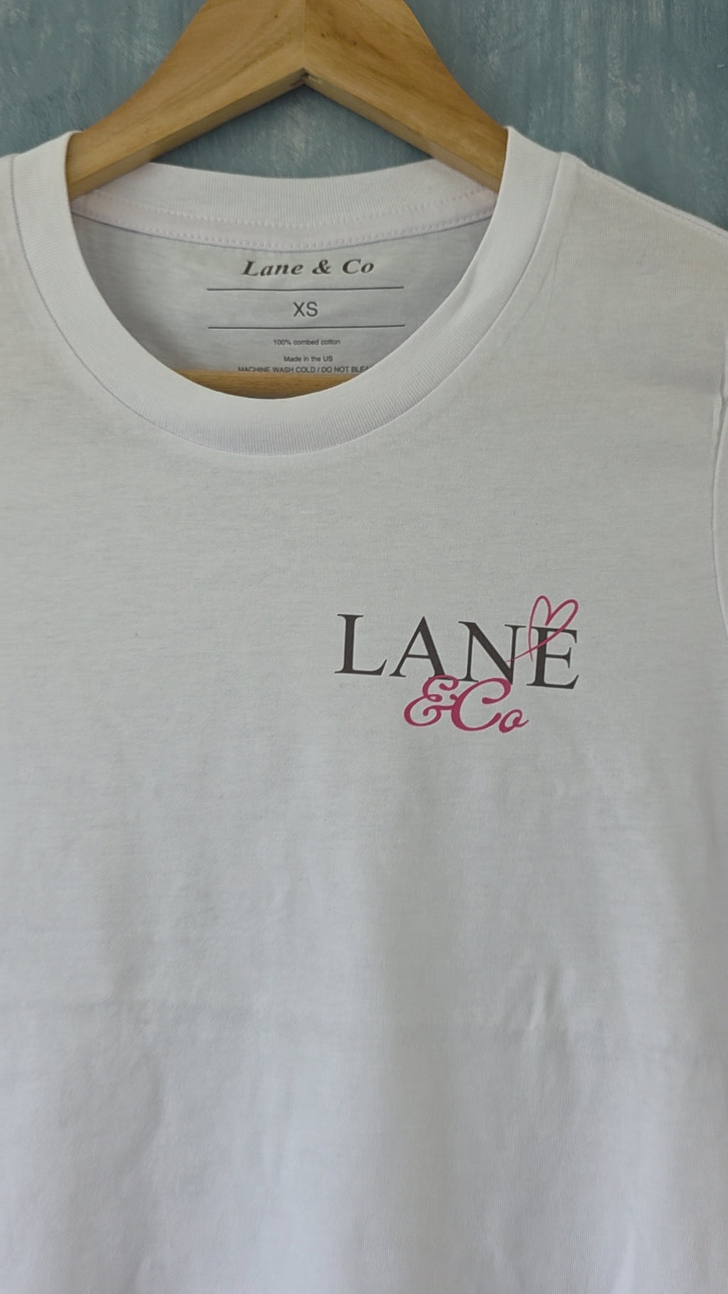 Lane & Co Basic Logo White Tee