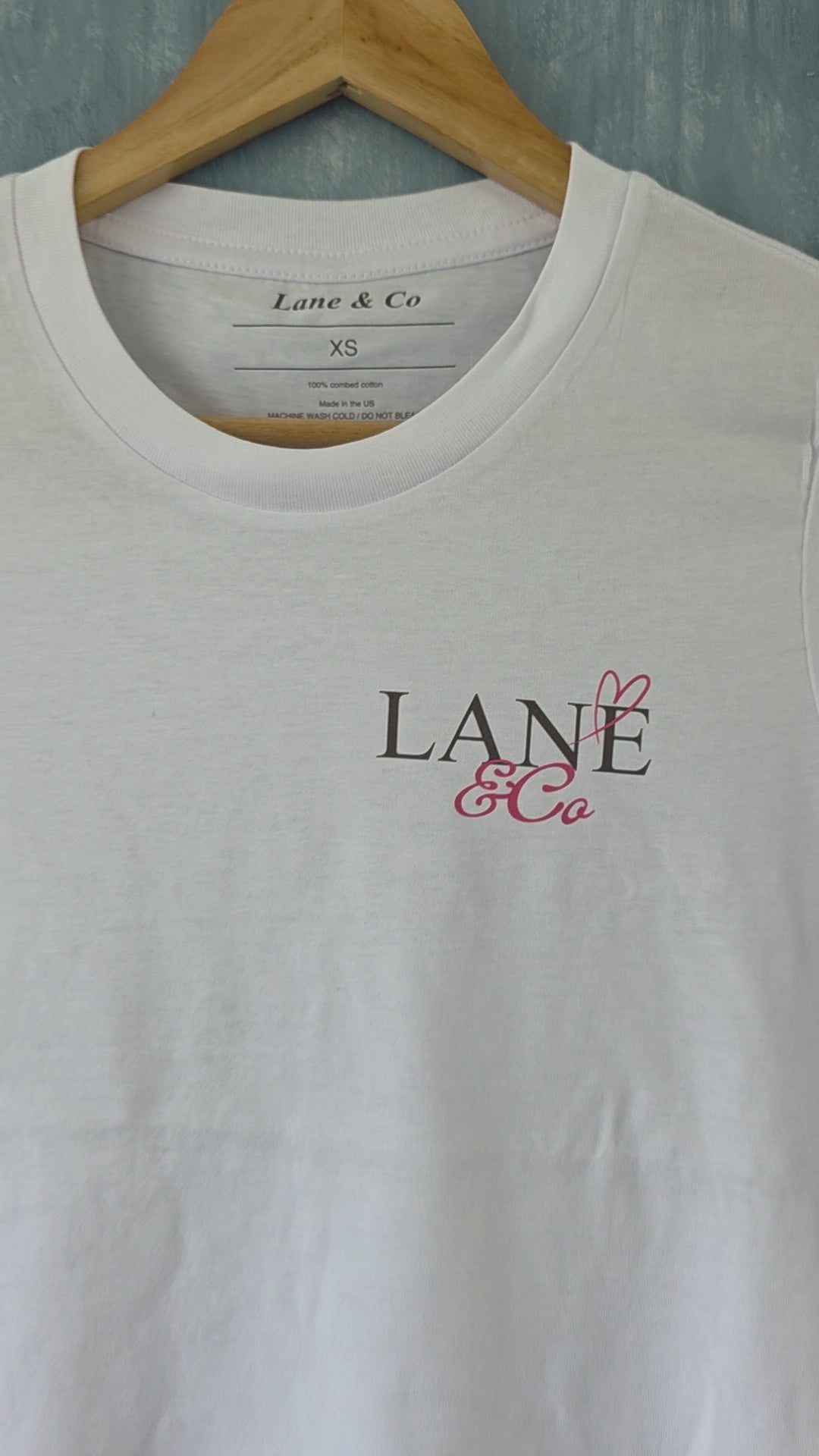 Lane & Co Basic Logo White Tee