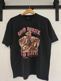 Good Horses, Bad Habits Oversized Tee – Black Snow Wash